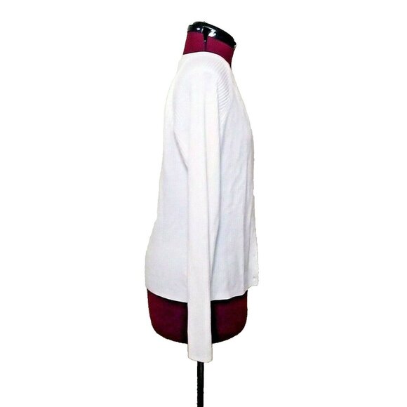 Tailor B. Moss Cardigan Sweater Women Large White Vintage Style Knit Button Up - Picture 5 of 6